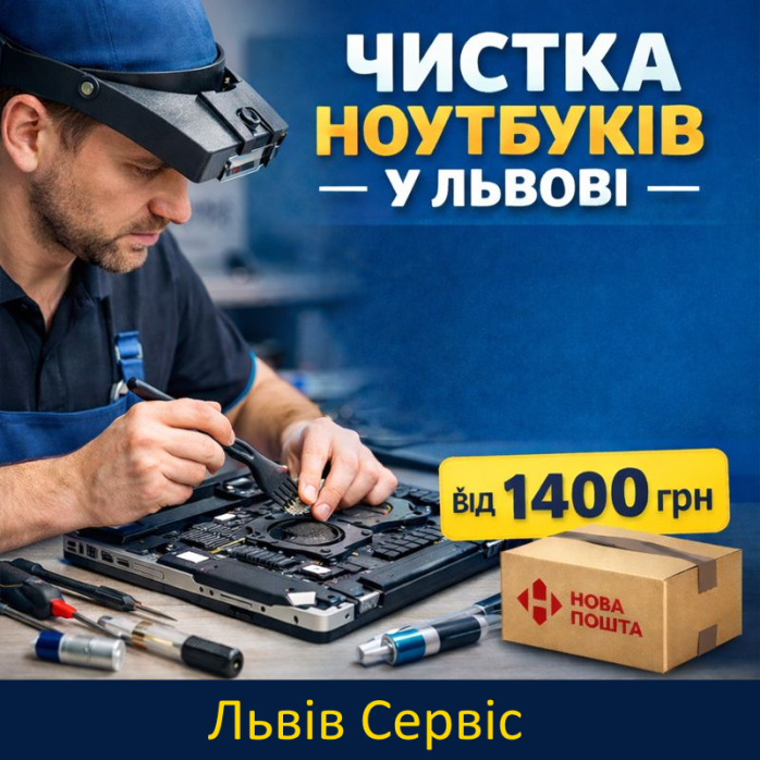 Чистка ноутбуків у Львові
