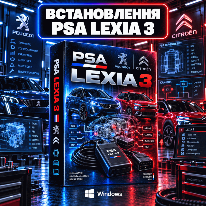 Встановлення PSA Lexia 3