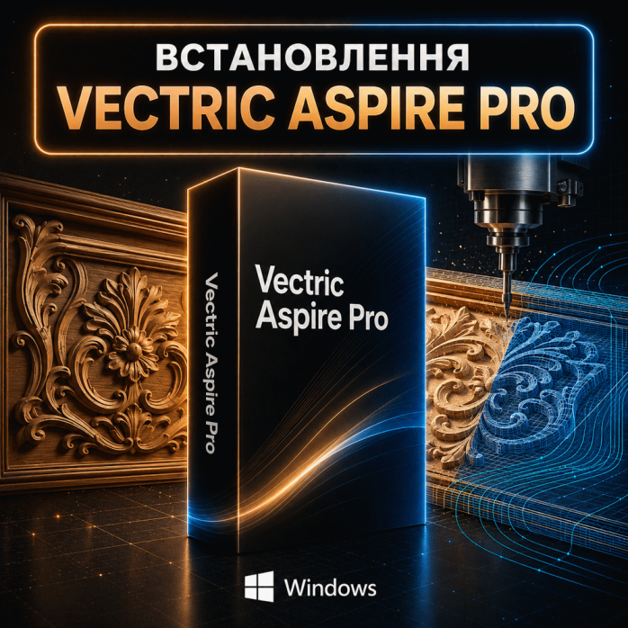 Встановлення Vectric Aspire Pro для ЧПК-фрезерування та 3D-різьблення
