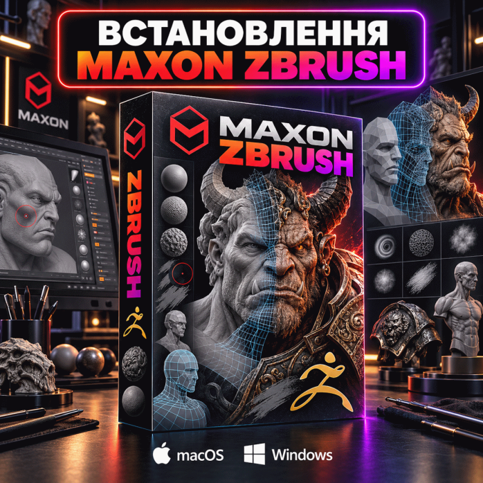 Установка Maxon ZBrush на Windows и macOS