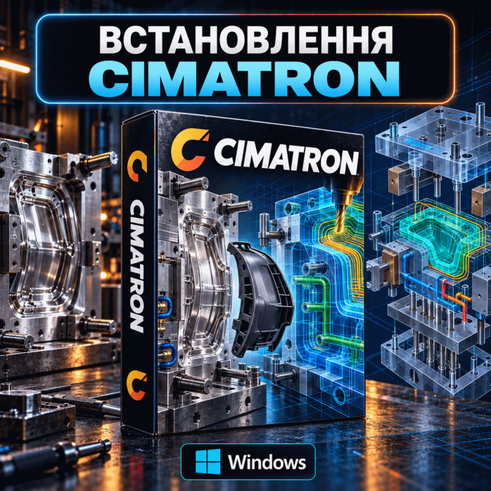 Встановлення Cimatron для проєктування пресформ і ЧПК-обробки