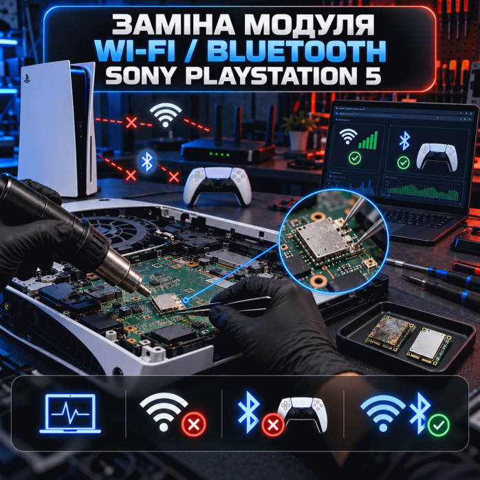 Заміна модуля Wi-Fi / Bluetooth Sony PlayStation 5