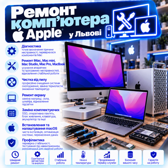 Ремонт комп’ютера Apple у Львові