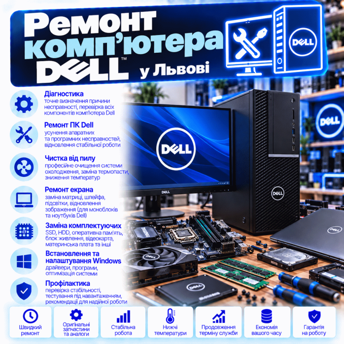 Ремонт комп’ютера Dell у Львові