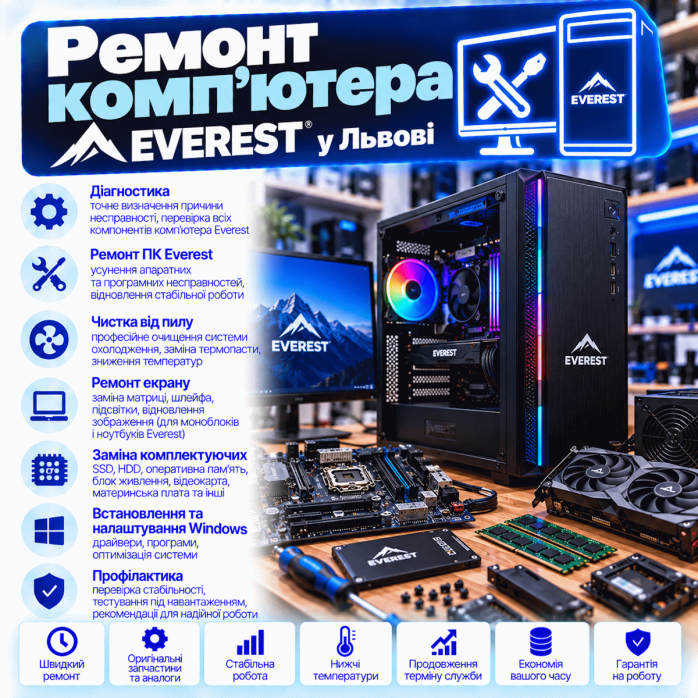 Ремонт комп’ютера Everest у Львові