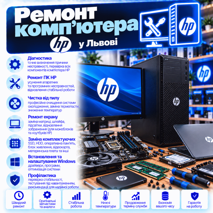Ремонт комп’ютера HP у Львові