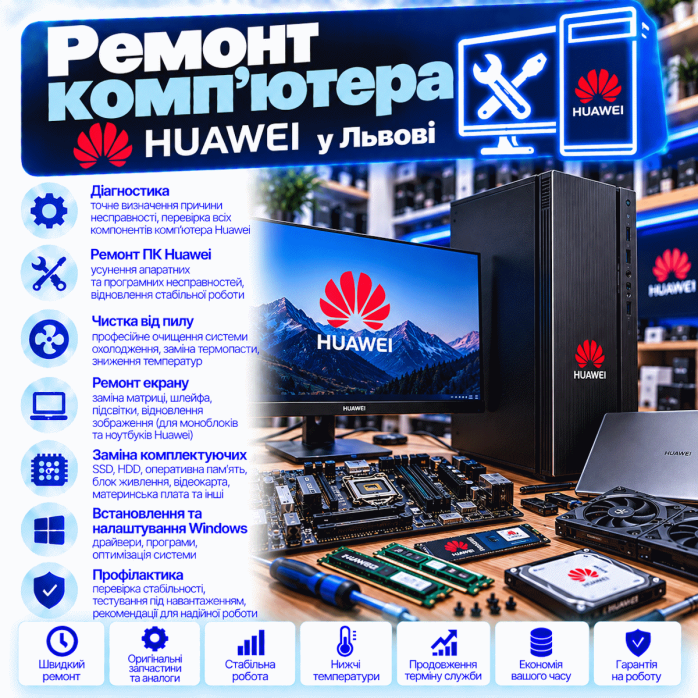 Ремонт компьютера Huawei во Львове