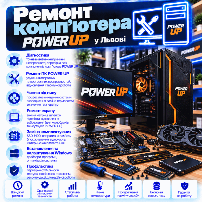 Ремонт комп’ютера POWER UP у Львові