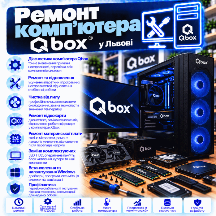 Ремонт комп’ютера Qbox у Львові