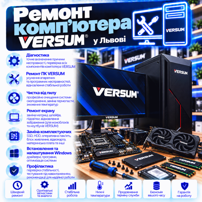 Ремонт комп’ютера VERSUM у Львові