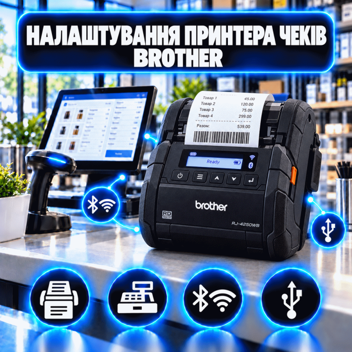 Налаштування принтера чеків Brother