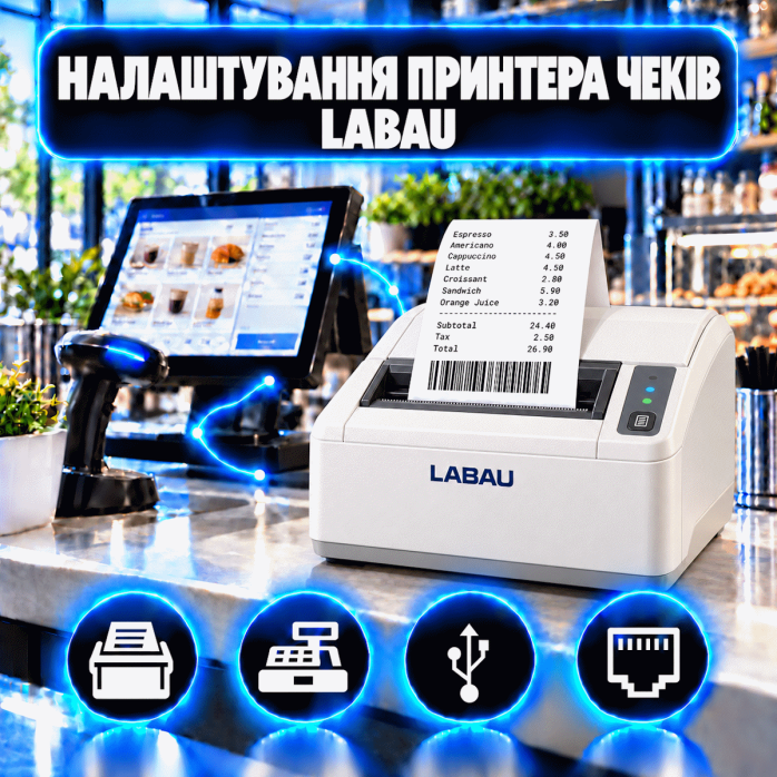 Налаштування принтера чеків Labau