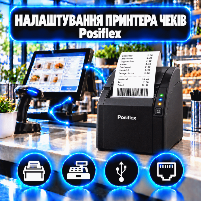 Налаштування принтера чеків Posiflex