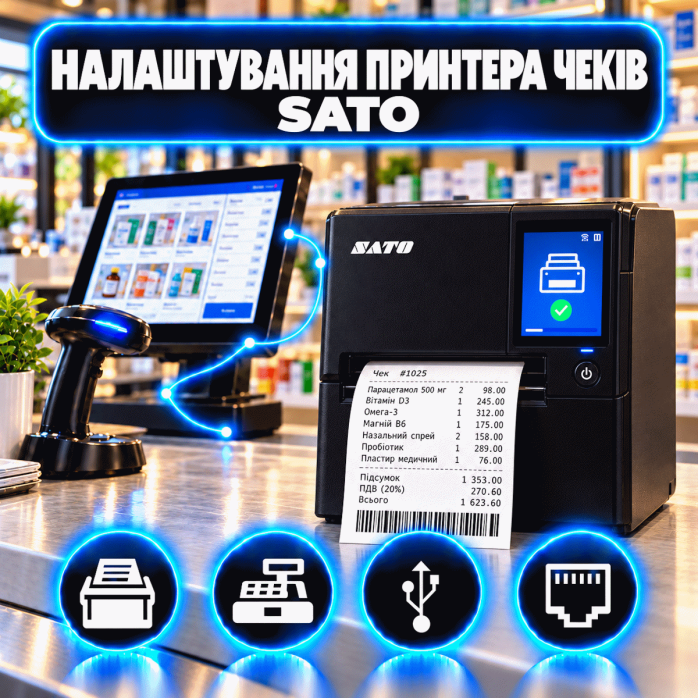 Налаштування принтера чеків SATO