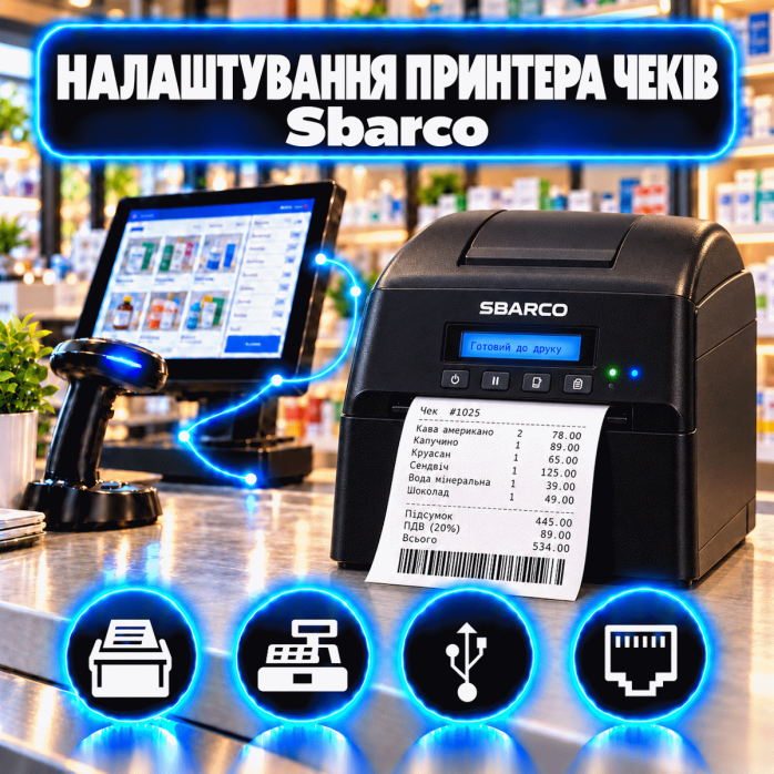 Налаштування принтера чеків Sbarco