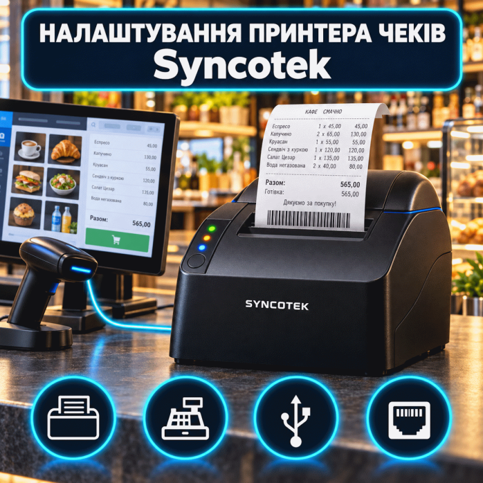 Налаштування принтера чеків Syncotek