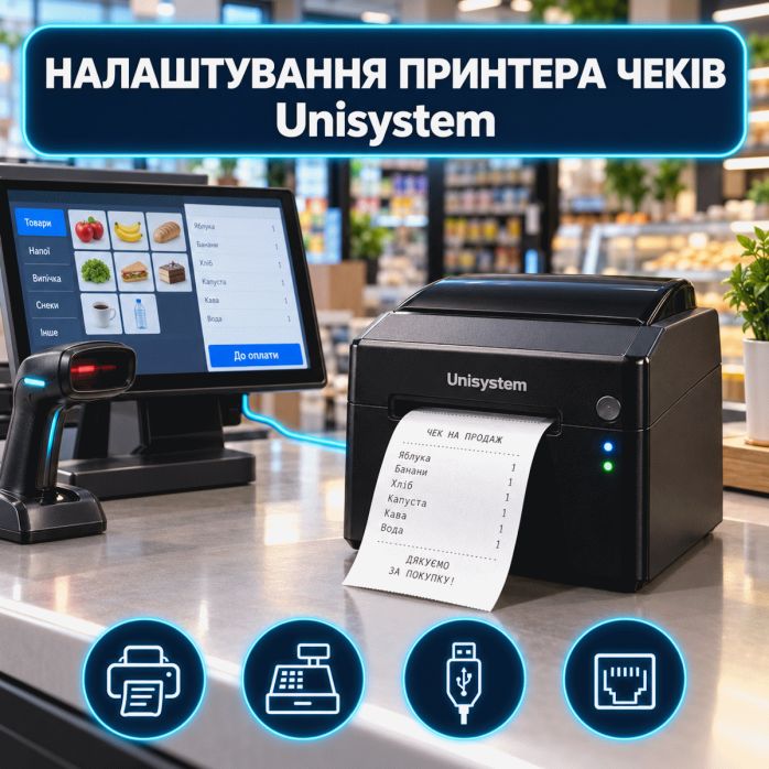 Налаштування принтера чеків Unisystem