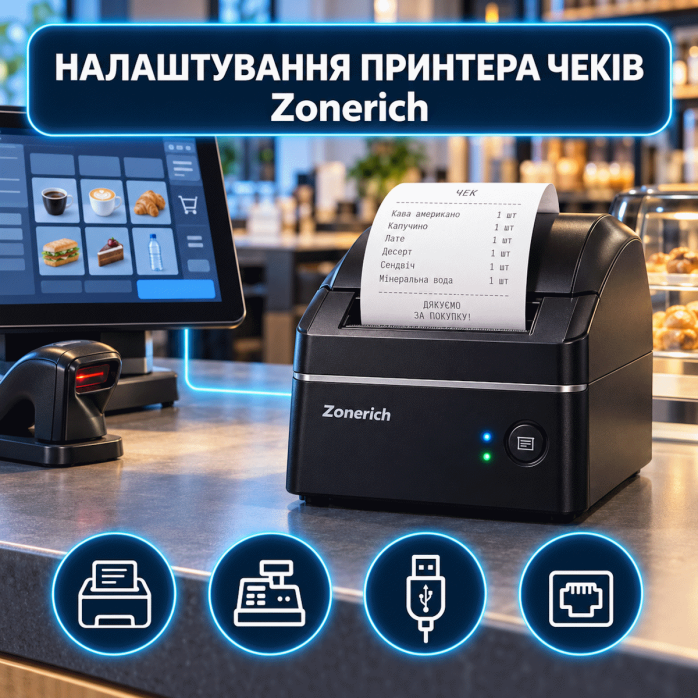 Налаштування принтера чеків Zonerich