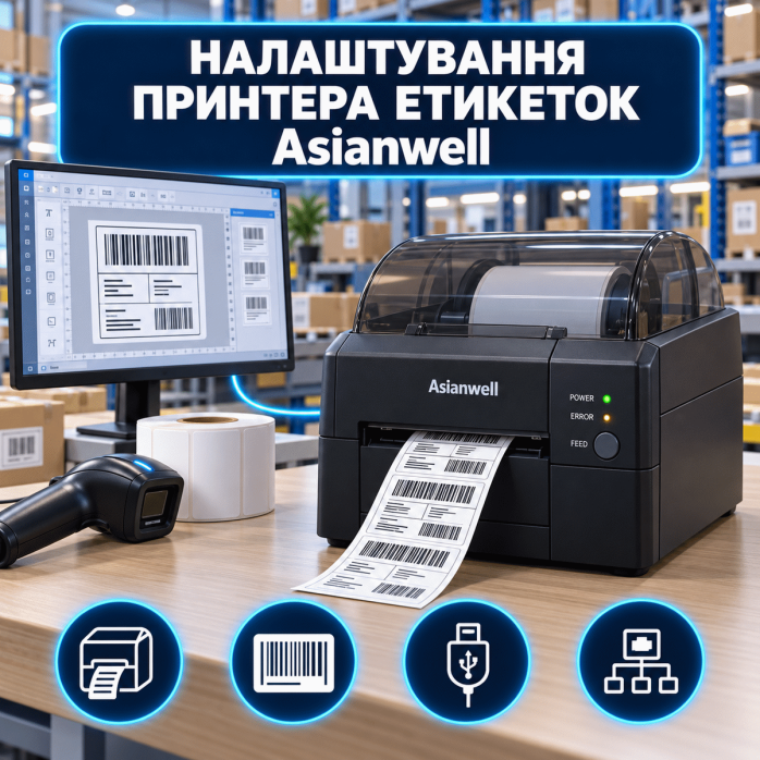 Налаштування принтера етикеток Asianwell