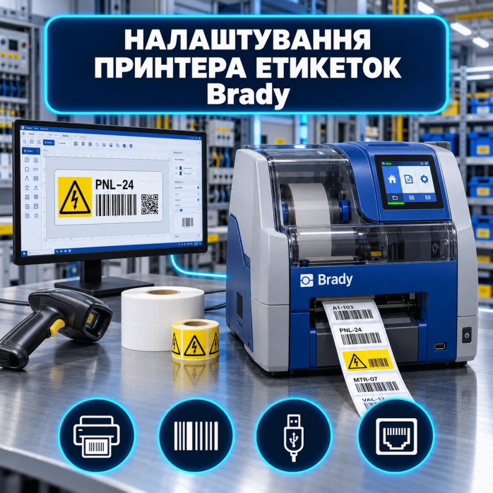 Налаштування принтера етикеток Brady