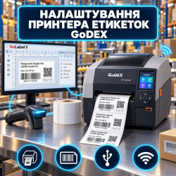 Налаштування принтера етикеток GoDEX