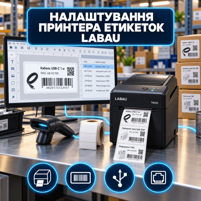 Налаштування принтера етикеток Labau