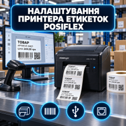 Налаштування принтера етикеток Posiflex
