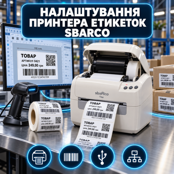 Налаштування принтера етикеток Sbarco