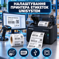 Налаштування принтера етикеток Unisystem