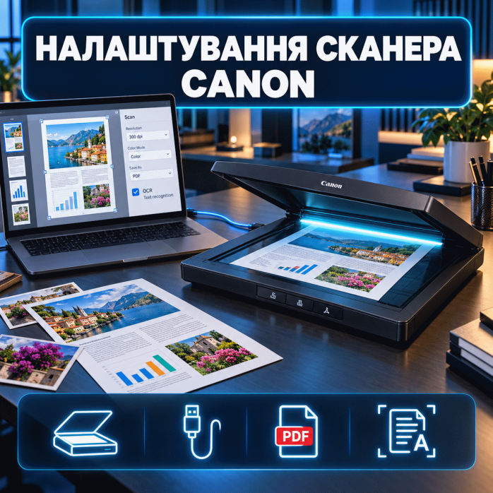 Налаштування сканера Canon