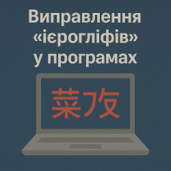 Исправление «иероглифов» в программах