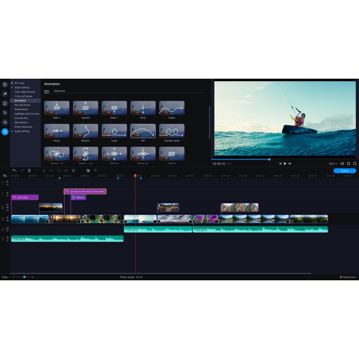 Установка Movavi Video Editor Plus на Mac