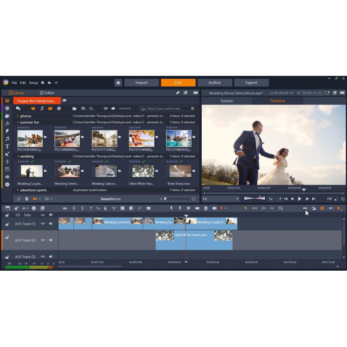 Установка Pinnacle Studio – полный монтажный комплекс
