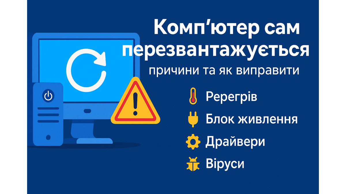 🔄 Компьютер сам перезагружается — причины и как исправить