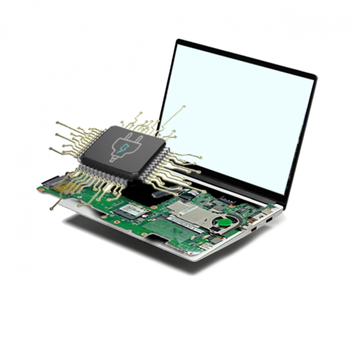 Ремонт материнской платы с заменой микросхем питания ноутбука Lenovo
