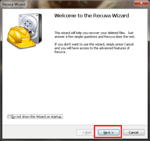 Интерфейс утиліти Recuva