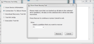 Форматирование флешки в програме SP USB Flash Drive Recovery Software